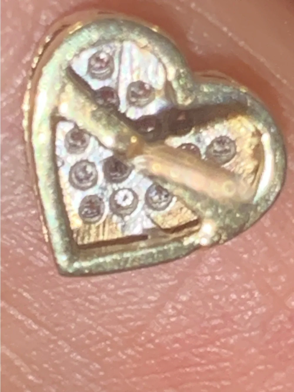 Heart Pavé Stud Earring  single earring